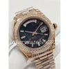 Zr Maker Mens Watch 41mm 18K Rose Gold Diamond Bezel Lens Time Scale Dual Date President Asia 2813 Automatisk herrelevur