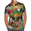 Casual shirts voor herenwijnfeest 3D Gedrukte Hawaiiaanse shirt met korte mouwen strand kleur schitterend cool 2022 zomer 5xl grote ademende tops