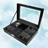 Watch Boxes Y1UE Jewelry Display Container 8 2 Slots Grids For Ring Ear Stud Earrings Watches Storage Organizer Faux Leather High End