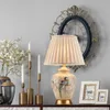Table Lamps Chinese Flower And Bird Ceramic Lamp For Living Room Study Bedroom Bedside European Idyllic Decoration Night