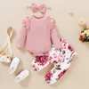 Clothing Sets 3Pcs Baby Girl Clothes Set born Kids Childern Toddler Outfits Infant Born 221007