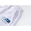 Herren -Trainingsanzüge High Street White Blue Handtuch Stickerei Kurzarmshorts für Männer und Frauen