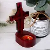 Candle Holders Resin Cross Holder Mold For DIY Aroma Plaster Candlestick Mould Concrete Cement Craft Making Molds Xmas Gift Home Decor