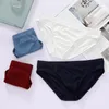 Sous-vêtements hommes bref sous-vêtements hommes été respirant séchage rapide glace soie culottes slips Shorts couleur unie taille basse mâle