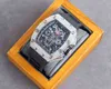 Multifunktions-SUPERCLONE Luxus Herren mechanische Uhr Gehäuse Inlay Diamant Tourbillion automatische Richa Milless Marke Uhren Männer Swiss Move