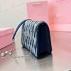 Сумка для плеча Miubag Designer Bags Женщины кошелек джинсовая сумочка Мор -кошелек с плиссированной кусочкой кросс -кузнецы маленький мессенджер винтажный кошелек сцепления 2220905