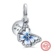 925 argent Fit Pandora boucles d'oreilles cristal mode femmes bijoux cadeau oreille goujons papillon pensée coeur goutte boucles d'oreilles perles