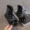 Stivali per bambini in fila inverno bambine neri di moda nero brand scarpe caviglie caviglia