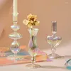 Titulares de vela Iridescente Raiic Decor Decor de Natal Dining Dining GlassnBow Nórdico Vaso Flor Flor Home Nord