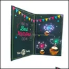 Greeting Cards Led Light Glowing Sound Music Paper Greeting Card Drop Delivery 2021 Home Garden Festive Party Supplies Event Nerdsrope Dh3Fc