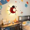 Wall Lamp Children's Bedroom Lamps Cartoon Beetle Bedside Nordic Creative Boy Girl Room Decoration Lighting Lights LED