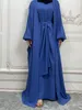 Vêtements ethniques Design islamique pour femmes 3 pièces Abaya ensemble robe modeste Moslimsets Coran cadeau Burqa Dubaï turc kimono robe 221007