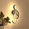 Applique moderne créative Note de musique acrylique aluminium Led pour salon chambre allée enfant porche lumière H 37 cm 2216