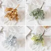 Fleurs décoratives artificielles feuille d'argent saule faux bouquet plantes mariage fête de Noël en plastique herbe décoration de la maison accessoires 4 couleurs