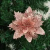 Christmas Decorations New Christmas Decorations Gold Pink Flower Rattan Wreath Decorative Flowers Door And Window Decoration Drop Del Dhkhj