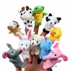 Fingerdockor djur unisex leksaker söta tecknade barn fyllda djur leksak 10st/partier