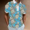 Мужские Polos 2022 Hawaii в стиле рубашки поло для мужчин с коротким рукавом качество повседневная социальная одежда T Summer Clothing