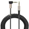 Câbles audio printemps 1M tressé câble aux cordon 3 pôles 3.5MM mâle à mâle prise casque ligne auxiliaire pour iphone Samsung