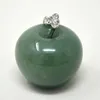 Décoration de fête cristaux verts pomme et pierres de guérison statue cadeaux de Noël w4252