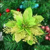 Christmas Decorations New Christmas Decorations Gold Pink Flower Rattan Wreath Decorative Flowers Door And Window Decoration Drop Del Dhkhj