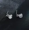 Temp￩rament de la mode G￩om￩trique Twisted Zircon Boucles d'oreilles bijoux pour femmes