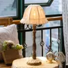 Tischlampen europ￤ische warme romantische Luxus massives Holz Amerikaner Land Retro Lampe Schlafzimmer Bett