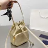 Модная нейлоновая сумка-ведро с кулиской P, качественная сумка-тоут с верхней ручкой, сумка через плечо, мульти-карман, съемный ремешок, женская мини-сумка