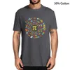 Men's T Shirts Cotton Funny Pi Day Shirt Spiral Math Tee For 3.14 Men's Novelty Oversized T-Shirt Women Casual Streetwear