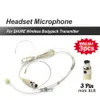 3pcs/lot Professional 3pin XLR TA3F Headset Headworn Cardioid 3 pin Condenser Microphone For Shure Wireless Bodypack Transmitter