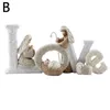 Decorative Flowers English Letter Decoration Love/family Nativity Resin Crafts Alphabet Ornament Merry Christmas Year