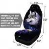Housses de siège de voiture 3D Animal loup impression ensemble universel protecteur coussin couverture complète Auto intérieur accessoires