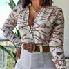 2023 print tweedelige broek vrouwen casual shirt en shorts 2 stuks set lange mouwen outfits vrij schip