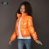 Qunq Manteau d'hiver pour enfants Couleur unie foncée Style court Fermeture éclair Vestes épaisses pour garçons Filles Haut extérieur Vêtements décontractés Âge 8T 221007