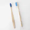 Natural Bamboo Handle Toothbrush Rainbow Colorful Whitening Soft Bristles Eco-friendly Oral Care