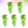 Party Decoration 5Pcs Artificial Grapes Cluster Bunches Frosted Grape Bundles Fruit Decorative Hanging Ornaments Pography Props