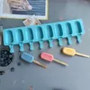 Bakvormen mini-ijsvormen siliconen popsicle cake cakesicle mal voor doe-het-zelf pops ovale 8-holte