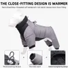 Собачья одежда зимняя одежда для домашних животных водонепроницаемое пальто с D кольцом теплое одежда для средней щенки щенка четыре комбинезона для ног 221008
