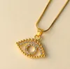 Designer Devil's Eyes Pendants Collier Evil Eye Bijoux Pendants Pendants Four Leaf Gold Chain Fashion Accessoires entier 542