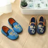 Slipper Boys Child Home Slippers Осень хлопок мягкий антинопочный облачный узор астронавта.