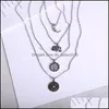 Подвесные ожерелья Mtilayer Ожерелье женщины
