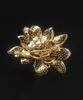 Élégantes broches en perles de Lotus plaquées or pour femmes incrustées de Zircons fleur classique Corsage broche accessoires cadeau d'anniversaire