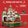 블록 1455 PCS City Christmas House 빌딩 친구 음악 상자 성 카스틀 트레인 산타 클로스 나무 벽돌 아이를위한 선물 221007