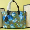 Borse per la spesa floreali da donna Pacchetto di grande capacità Borsa bifacciale Borse da viaggio Tote per fiori alla moda