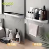 Étagères de salle de bain ECOCO organisateur mural étagère à serviettes de maison porte-shampooing avec accessoires de rangement de barre 221007