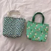 Storage Bags Retro Floral Print Handbag Beautiful Flower Tote Casual Travel Beach Bag Reusable Shoulder Shopping Lunch Mommy