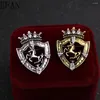 Brooches Vintage Rhinestone Small Crown Prancing Brooch For Men's Suit Corsage Horse Lapel Pin Badge Clothing & Accessories