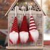 Decoraciones navideñas 3pcs bosque viejo hombre mini muñeco colgante de árboles de Navidad decoración de Navidad para niños gnome niños 2024 años regalos