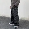 Женские штаны Capris Houzhou Harajuku Vintage Camouflage Cargo Banns Женщины мешковатые хип -хоп уличная одежда Широкие брюки для ног повседневные 90 -е годы Unisex 221007