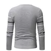 MENS SWEATERS Mens Autumn Casual Roundneck Pullover listrado para homens projetados para adolescentes suéter de malha casual de grandes dimensões 221008