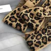 Pannband Ny mode vinter varmare stickade pannband för kvinnor leopard bowknot hårband turban virkning bred chic hårstyling tillbehör T221007